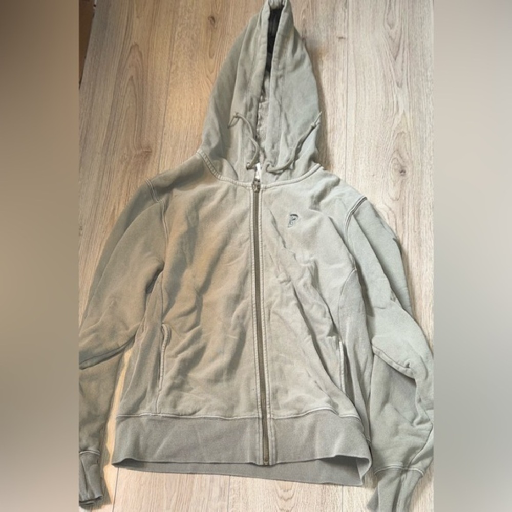 Victoria’s Secret pink green zip up hoodie sweatshirt sweater